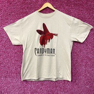 Candy Man Farewell To The Flesh Red Bee Graphic Beige T-Shirt Large